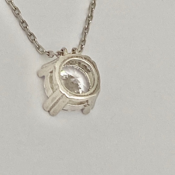 925 silver cz cubic zirconia necklace - Picture 2 of 5